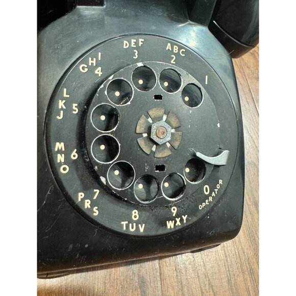 VTG Bell System Western Electric Black Rotary Dial Telephone 60s Phone UNTESTED - Picture 13 of 13